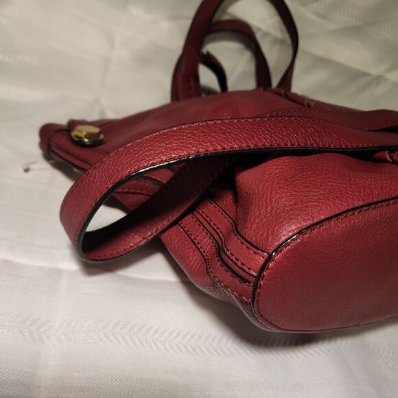 orYANY Cassie Raspberry Pebbled Leather XL Satchel Bag Detachable Shldr Strap - Picture 11 of 16